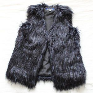 Blue Rain Faux Fur Vest